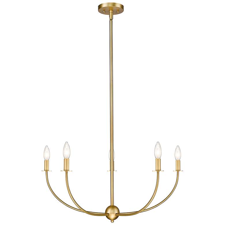 Image 6 Shannon by Z-Lite Rubbed Brass 5 Light Chandelier more views