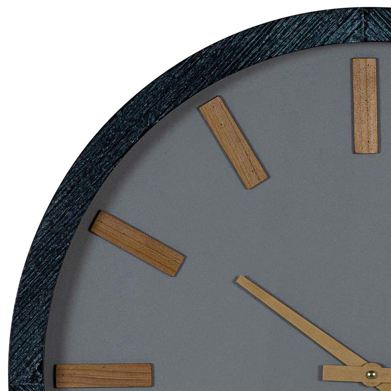 Image 3 Shannon Matte Aged Gray 23 1/2" Round Wall Clock more views