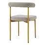 2_Shannon Set of 2 Dining Chair in Gold Brushed Stainless Steel, Taupe Fabric more views
