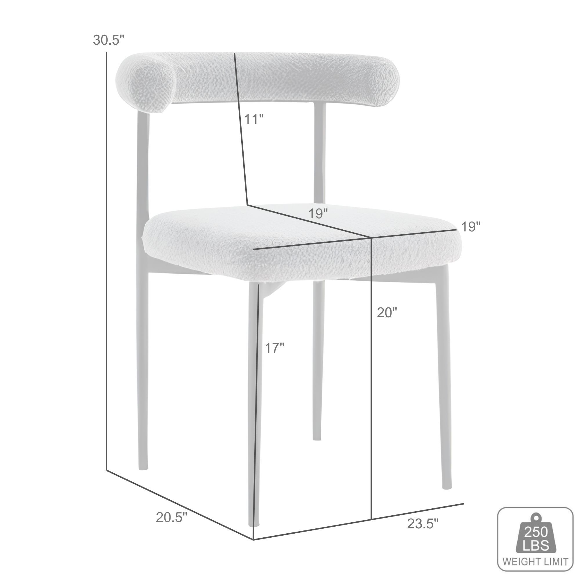 Shannon Set of 2 Dining Chair in Gold Brushed Stainless Steel, Taupe Fabric