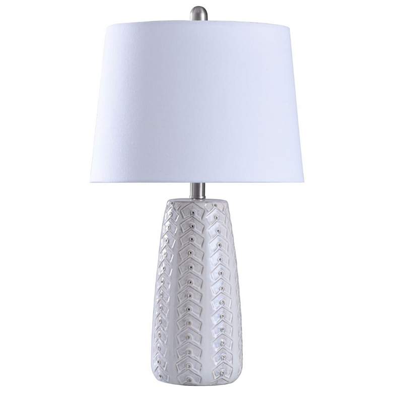 Image 1 Shannon Table Lamp - Off White - Oatmeal