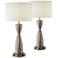 Shantae Copper Bronze Table Lamps Set of 2 With Built-In USB and Outlets
