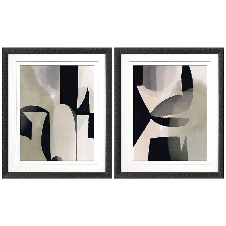 Image 1 Shape Shift II 27"W x 33"H Framed Art Set of 2