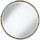 Shara Tribal Coil Antique Silver 34" Round Wall Mirror