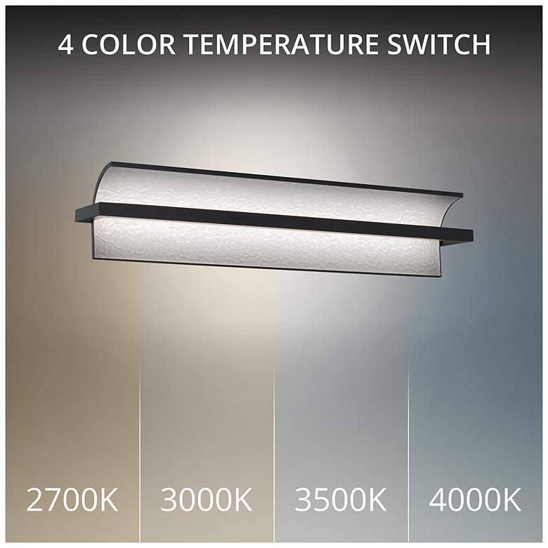 Image 2 Shard 4.88"H x 24.25"W 1-Light Bath Vanity & Wall Light in Black more views