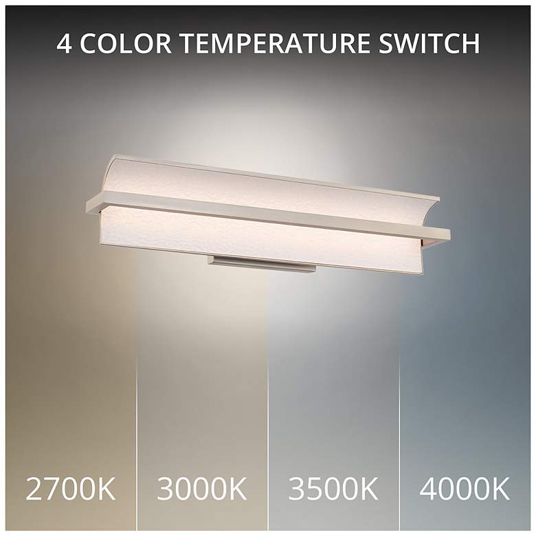 Image 2 Shard 4.88"H x 24.25"W 1-Light Bath Vanity & Wall Light in Brushed Nickel more views