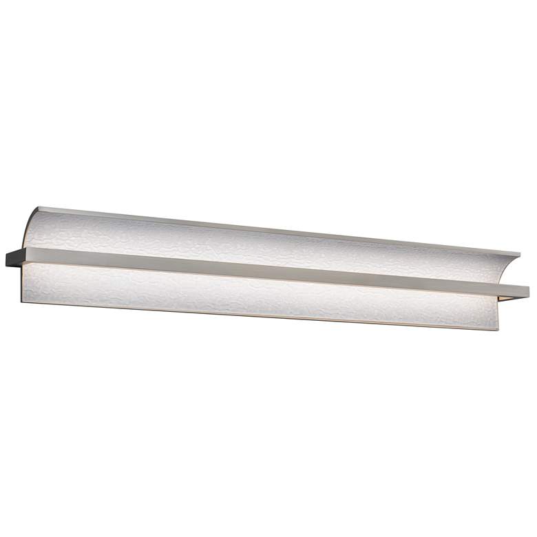 Image 1 Shard 4.88"H x 34.25"W 1-Light Bath Vanity & Wall Light in Brushed Nickel