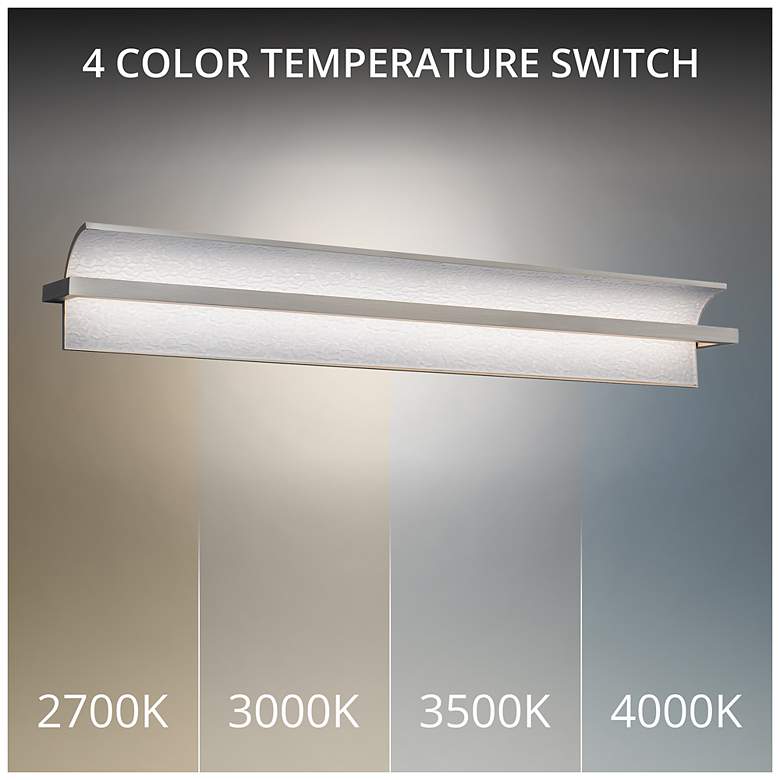 Image 2 Shard 4.88"H x 34.25"W 1-Light Bath Vanity & Wall Light in Brushed Nickel more views