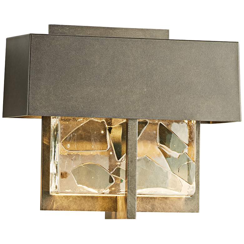 Image 1 Shard 7 1/4"H Burnished Steel Small LED Outdoor Wall Light