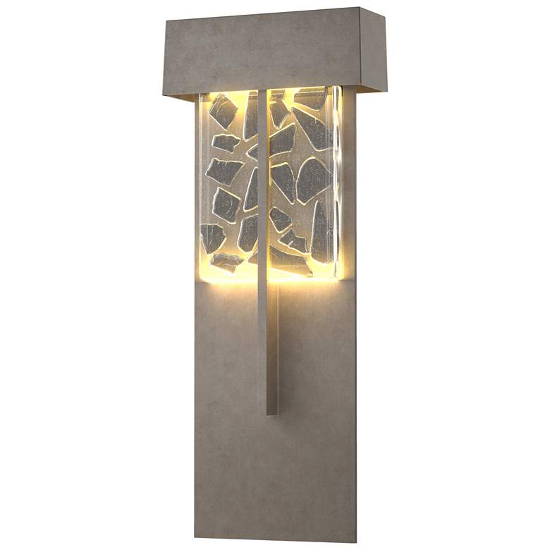 Image 1 Shard XL 20.9"H Coastal Burnished Steel Outdoor Sconce w/ Shards Shade