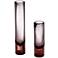Shari Pink and Gray Glass Vases Set of 2