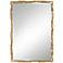 Sharice Gold Leaf Iron-Slat 28 1/4" x 40 1/4" Wall Mirror