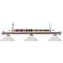Shark by Z-Lite Brushed Nickel 3 Light Billiard Light