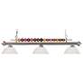 Shark by Z-Lite Brushed Nickel 3 Light Billiard Light