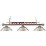 Shark by Z-Lite Brushed Nickel 3 Light Billiard Light