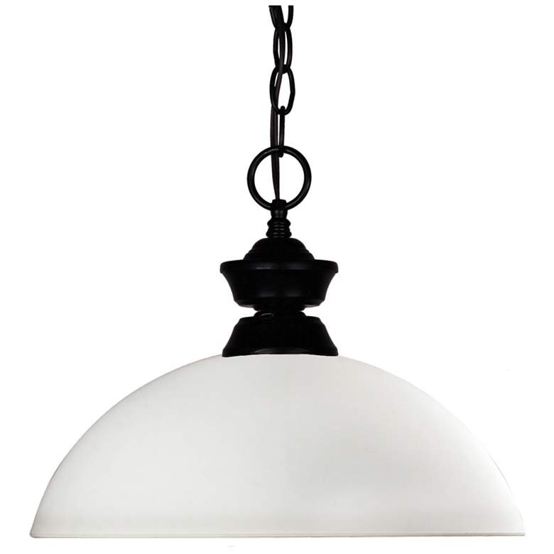 Image 1 Shark/Windsor by Z-Lite Matte Black 1 Light Pendant