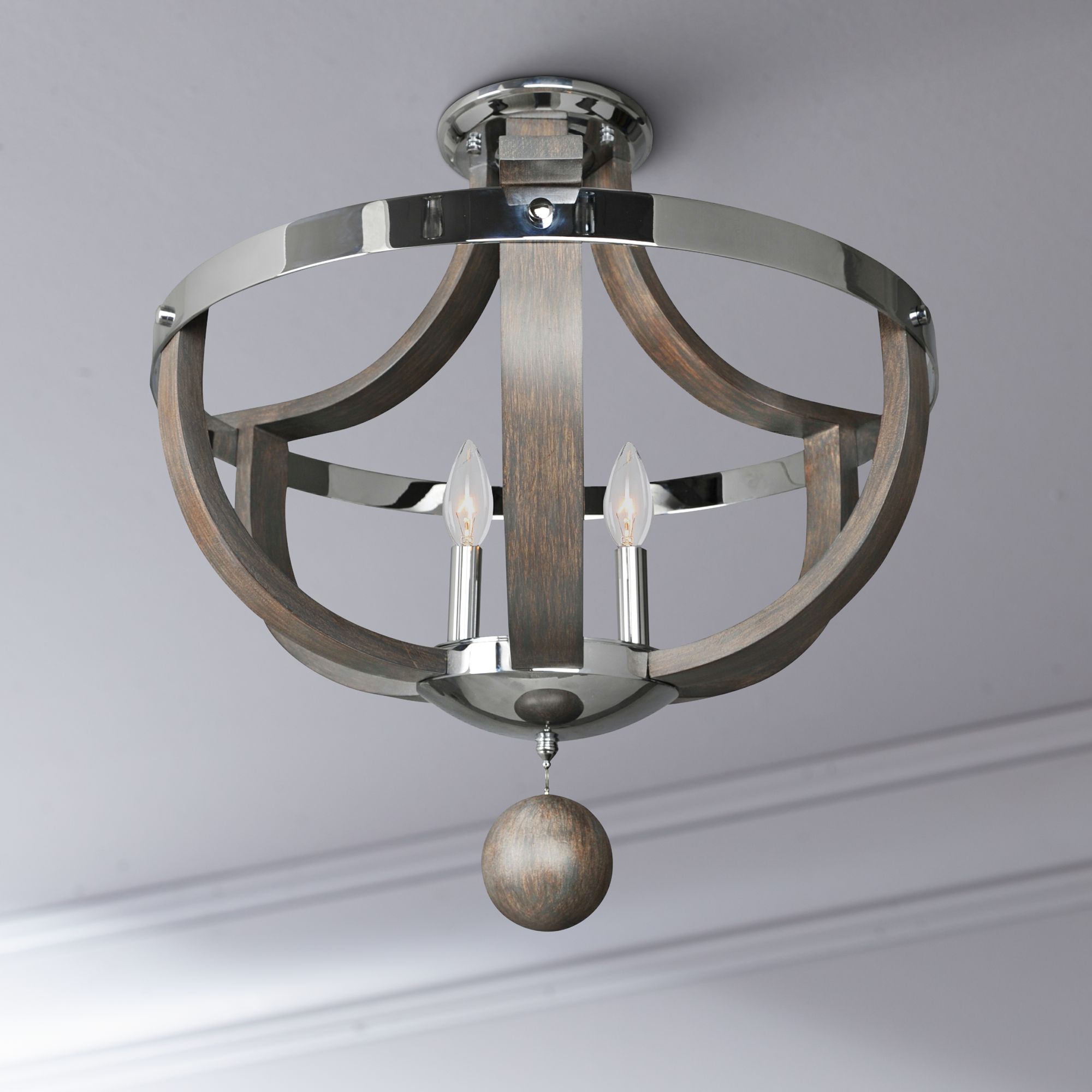 chrome ceiling lamp