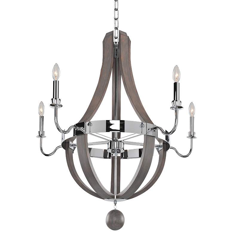 Image 2 Sharlow Charcoal 31 1/2" Wide 5-Light Chandelier