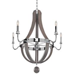 Sharlow Charcoal 31 1/2&quot; Wide 5-Light Chandelier