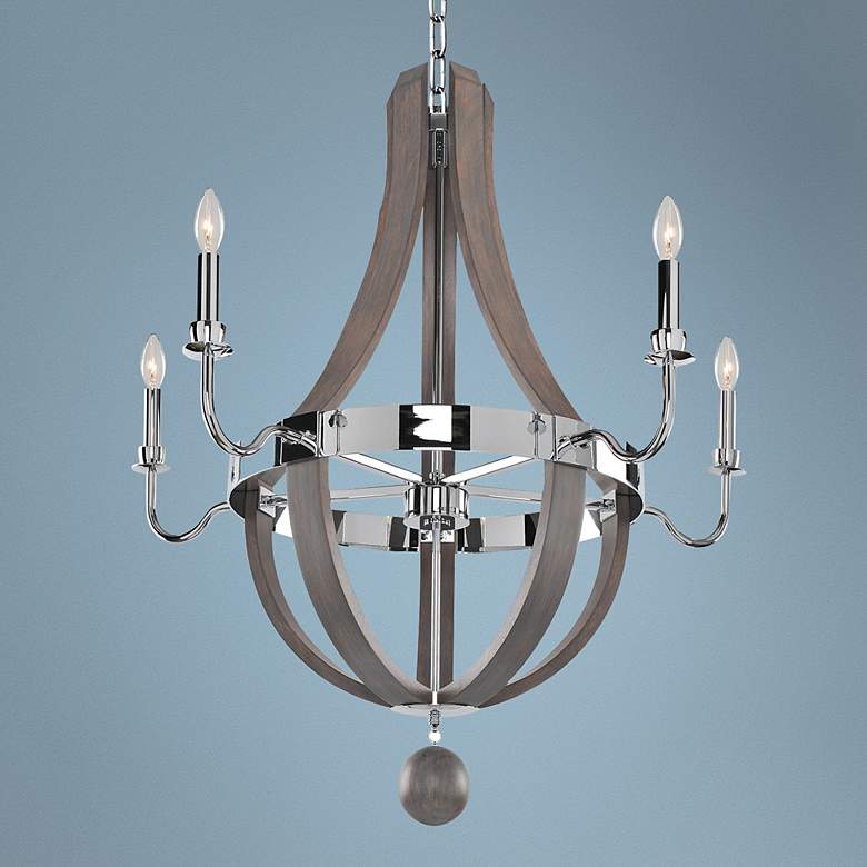 Image 1 Sharlow Charcoal 31 1/2" Wide 5-Light Chandelier
