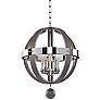 Sharlow Charcoal and Silverleaf Glass 19"W 5-Light Pendant