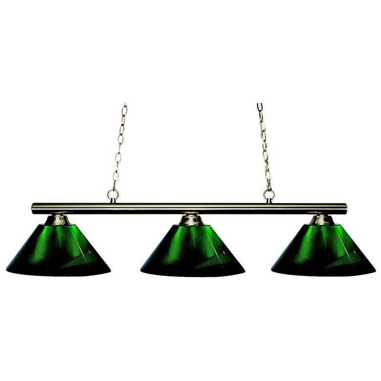 Image 1 Sharp Shooter by Z-Lite Brushed Nickel 3 Light Billiard Light