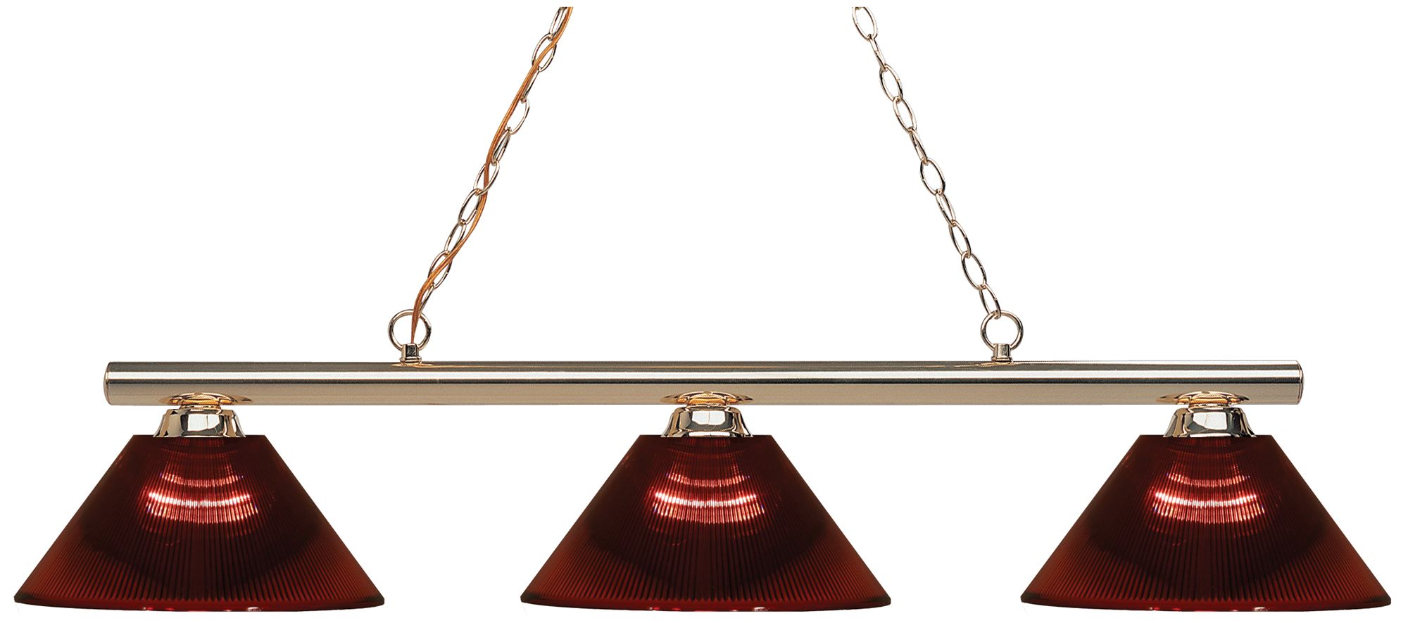 Sharp Shooter by Z-Lite Polished Brass 3 Light Billiard