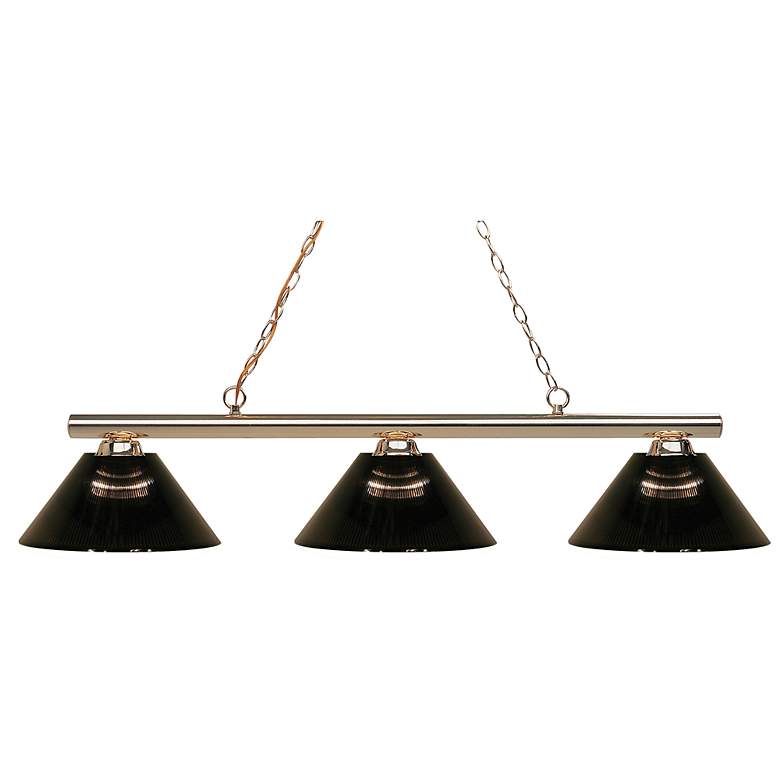 Image 1 Sharp Shooter by Z-Lite Polished Brass 3 Light Billiard Light