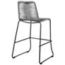 Shasta 27" Black and Gray Outdoor Counter Stools Set of 2