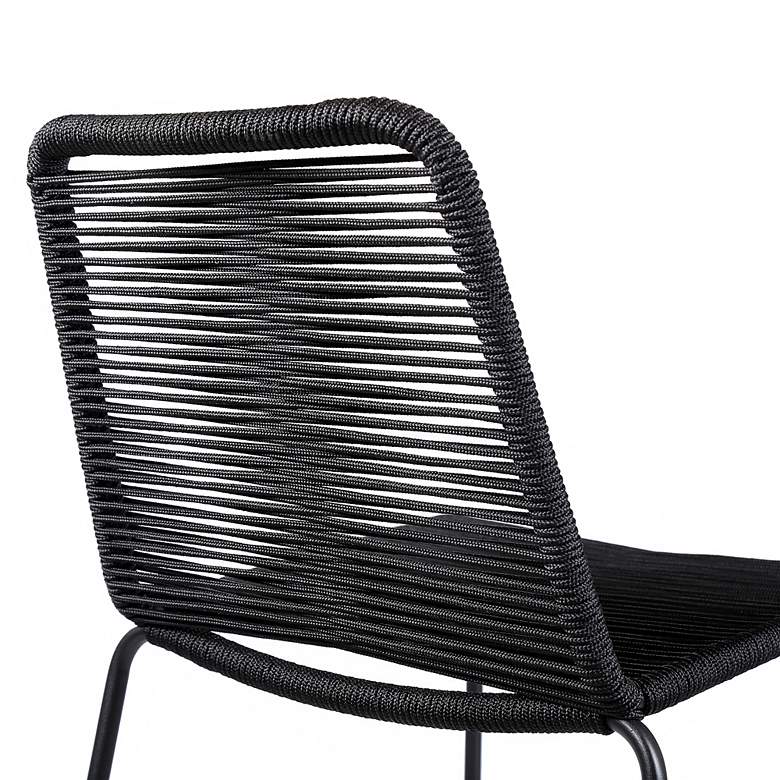 Image 4 Shasta 27" Black Outdoor Counter Stools Set of 2 more views