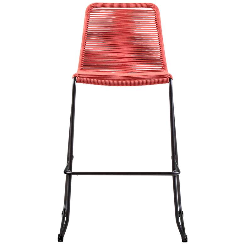 Image 5 Shasta 30" Black and Brick Red Outdoor Bar Stools Set of 2 more views