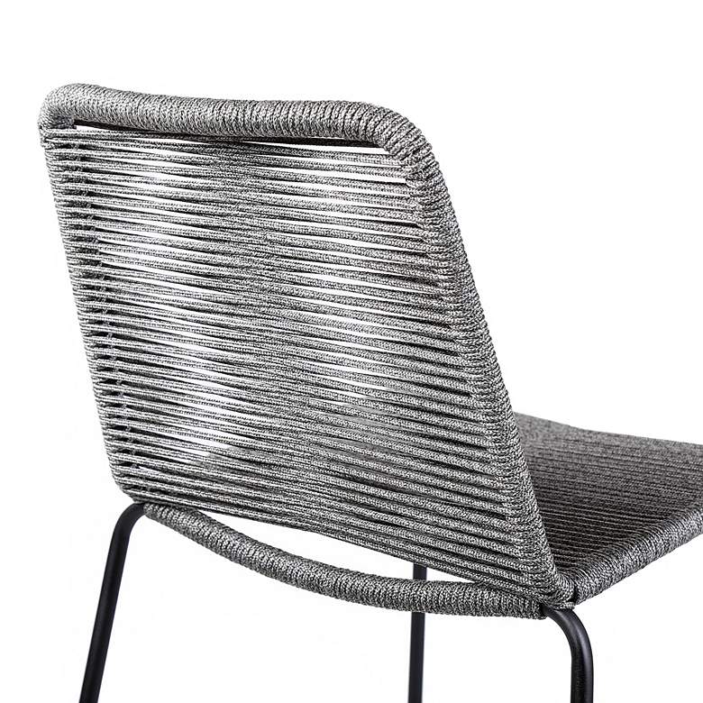 Image 4 Shasta 30" Black and Gray Outdoor Bar Stools Set of 2 more views