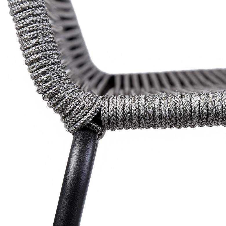 Image 5 Shasta 30" Black and Gray Outdoor Bar Stools Set of 2 more views