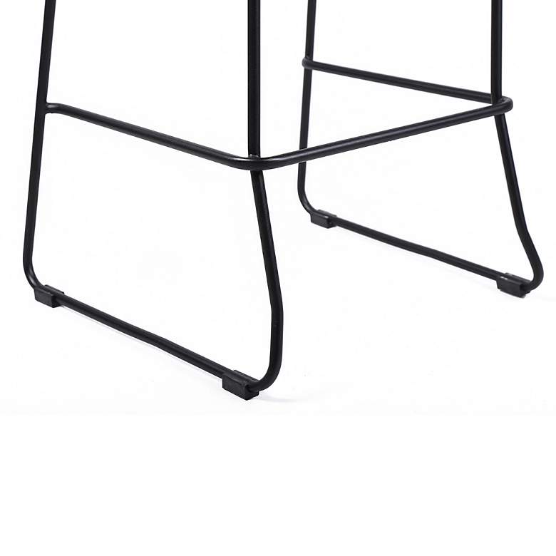 Image 6 Shasta 30 inch Black and Gray Outdoor Bar Stools Set of 2 more views