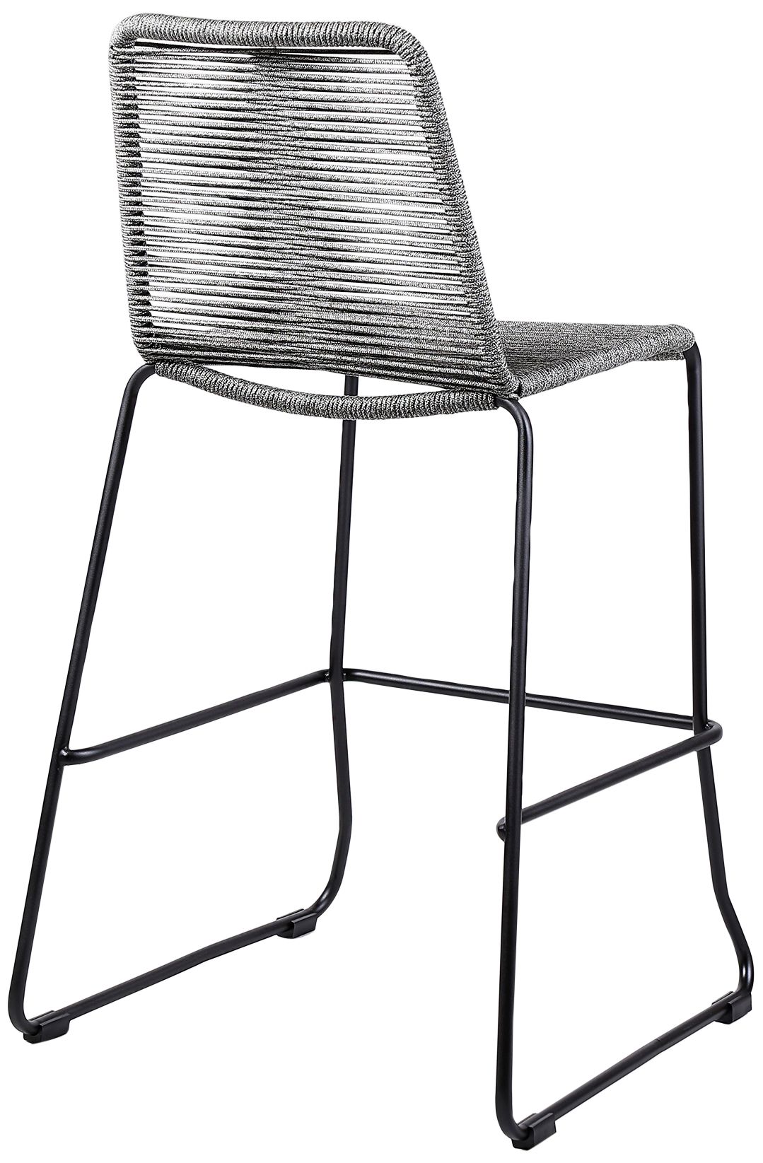 Shasta 30" Black and Gray Outdoor Bar Stools Set of 2