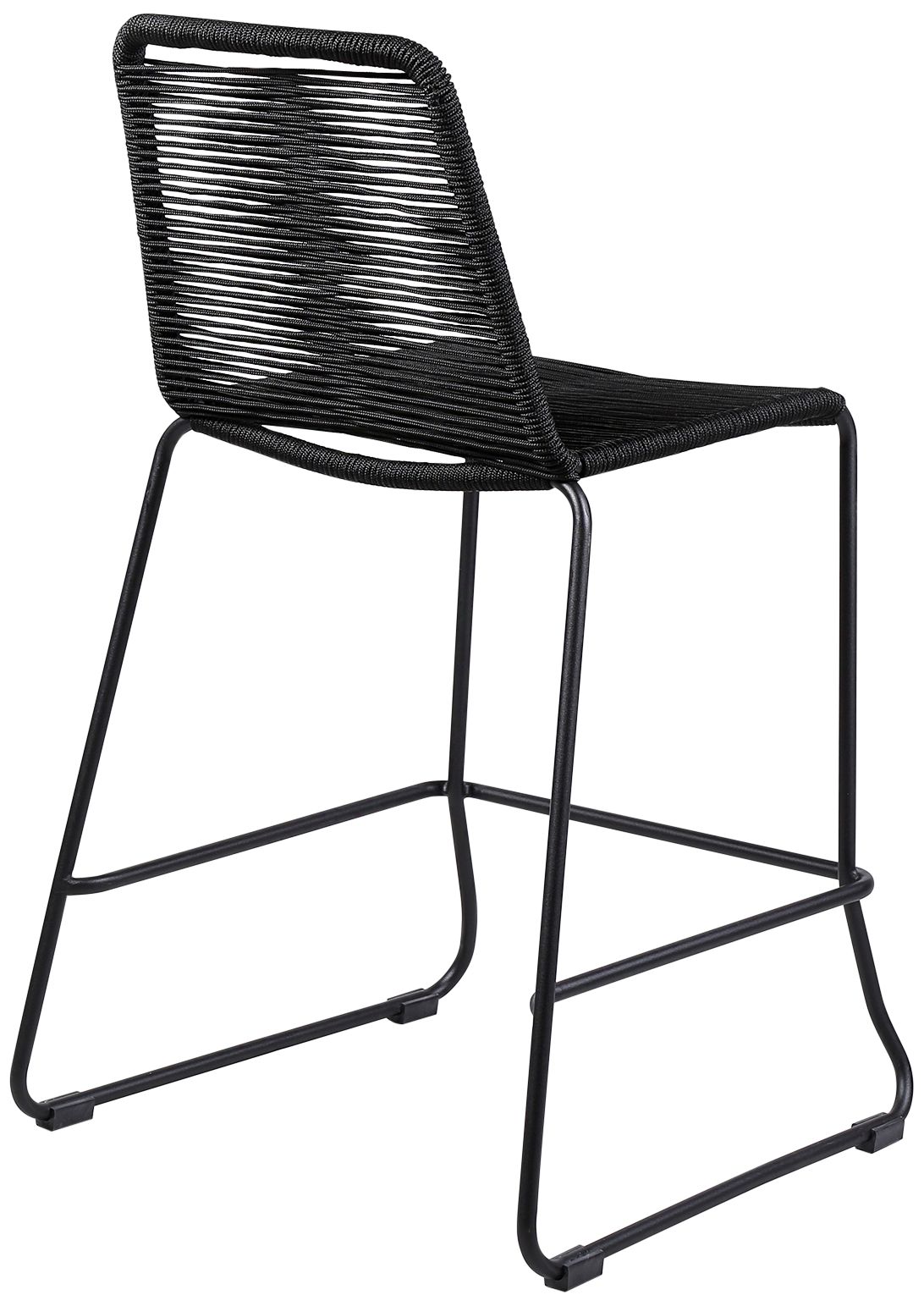 Shasta 30" Black Outdoor Bar Stools Set of 2