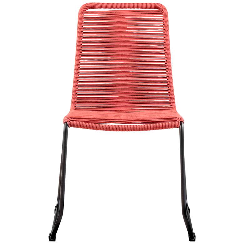 Image 3 Shasta Brick Red Rope Outdoor Dining Chairs Set of 2 more views