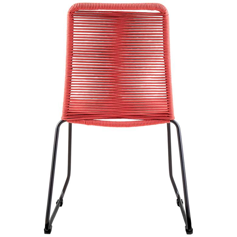 Image 5 Shasta Brick Red Rope Outdoor Dining Chairs Set of 2 more views