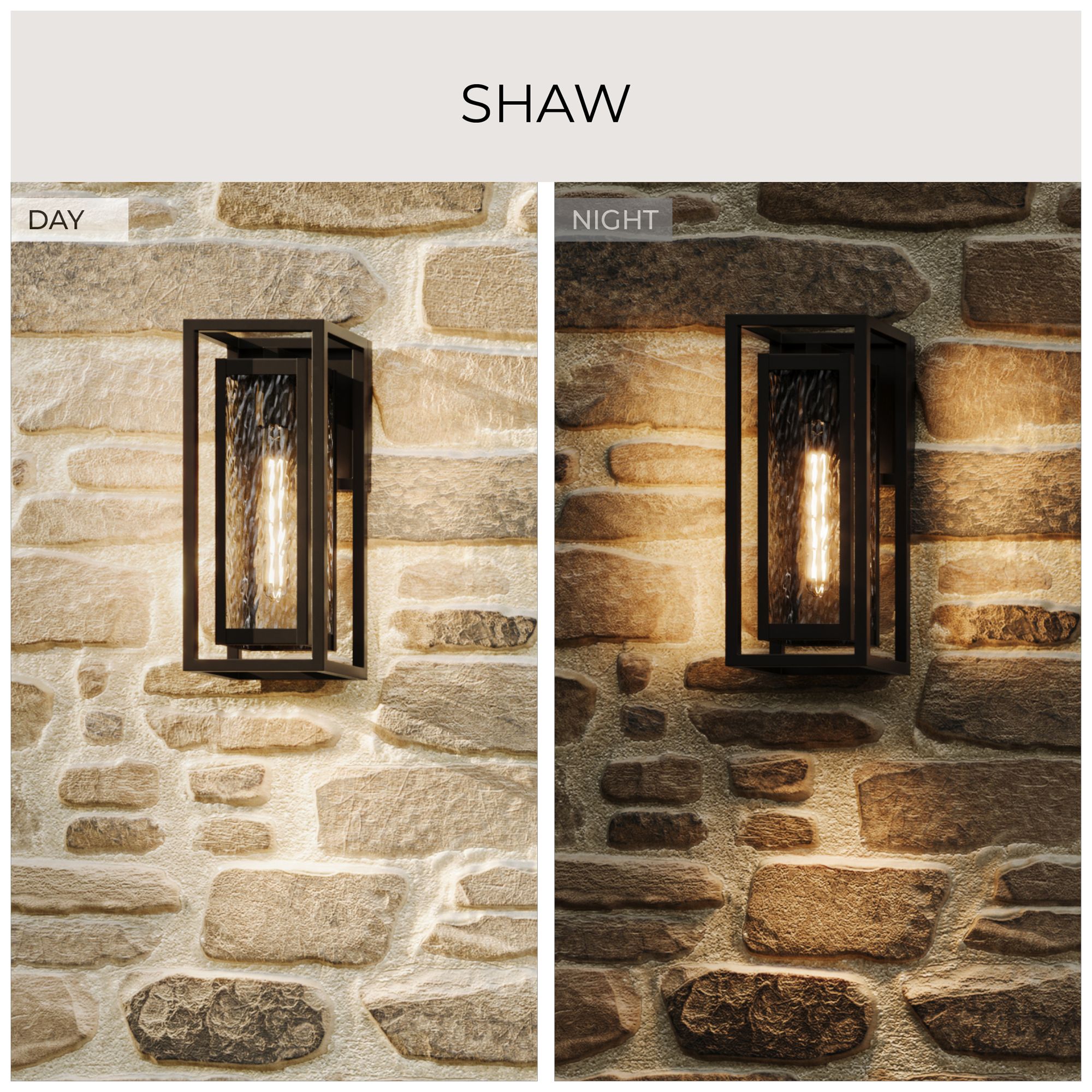 Shaw 15 inch 1 Light Outdoor Wall Light with Clear Glass