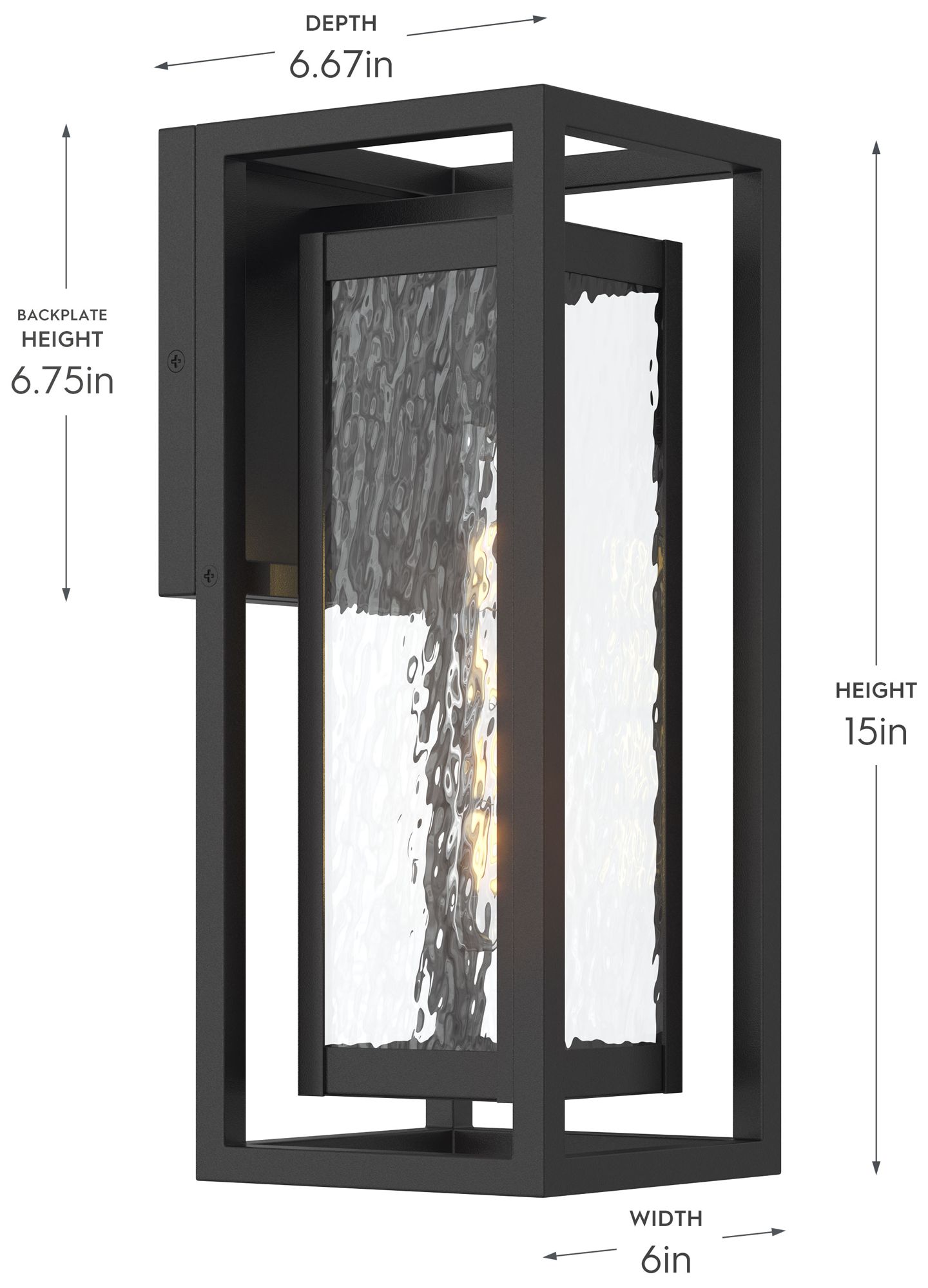 Image 5 Shaw 15 inch 1 Light Outdoor Wall Light with Clear Glass more views