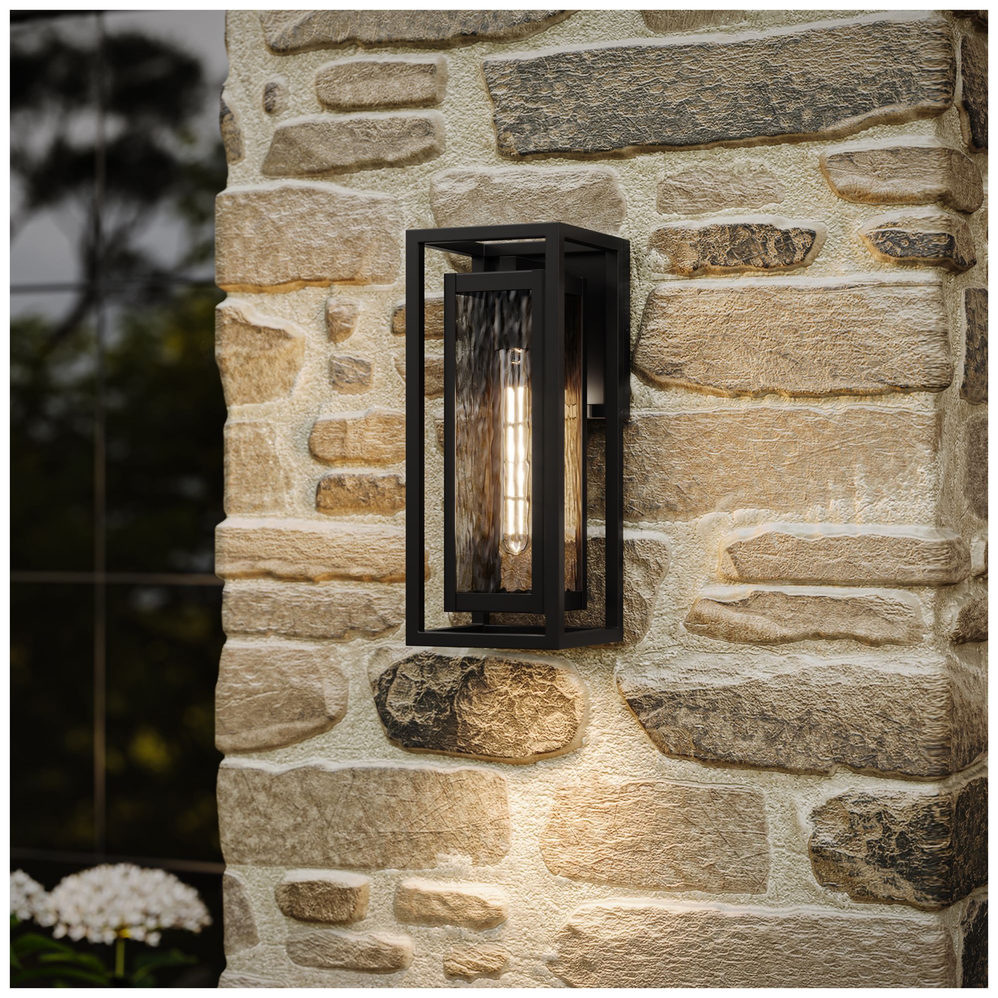 Shaw 15 inch 1 Light Outdoor Wall Light with Clear Glass