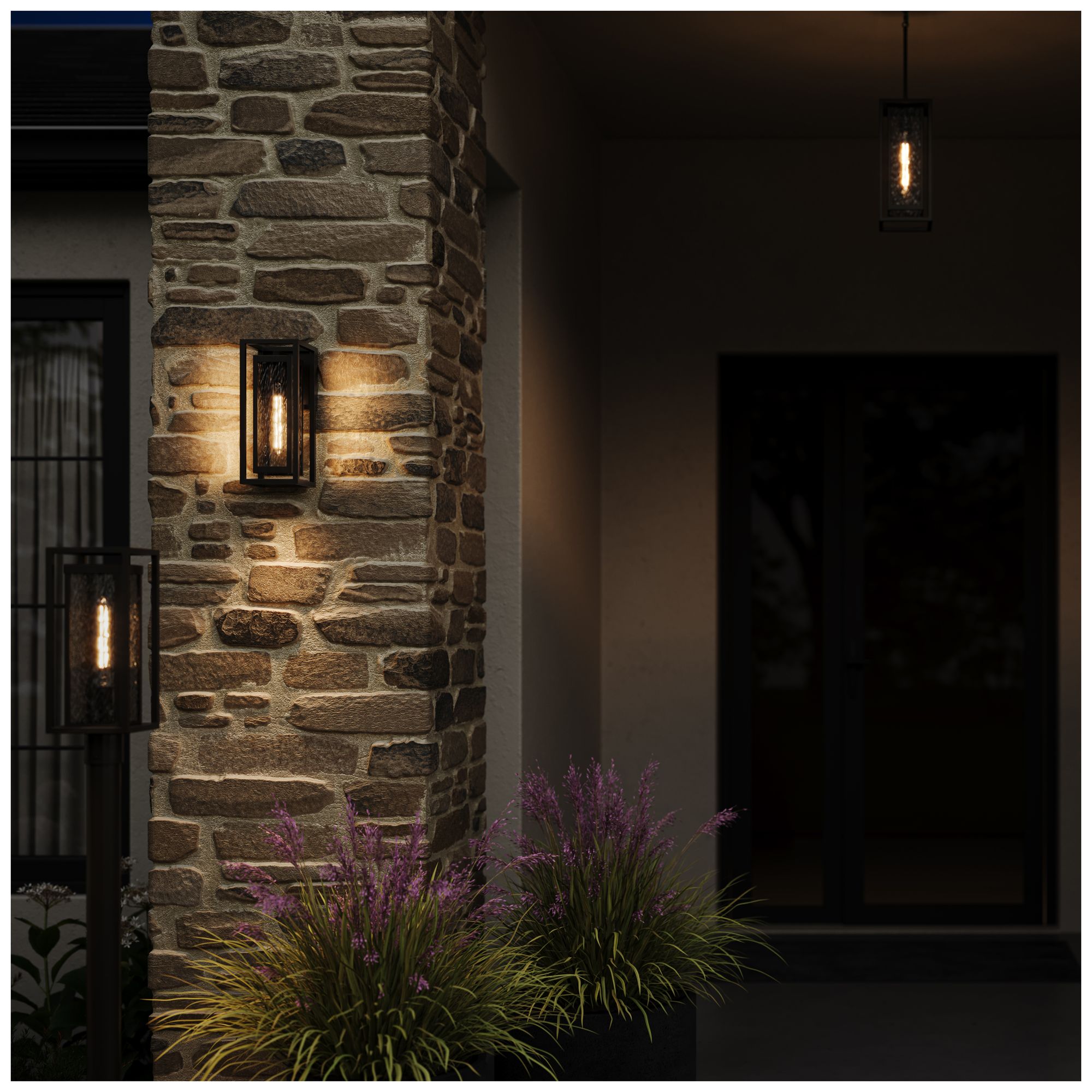Image 5 Shaw 17 Inch 1 Light Outdoor Pendant with Clear Glass more views