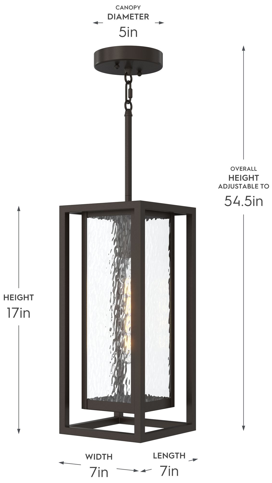 Image 6 Shaw 17 Inch 1 Light Outdoor Pendant with Clear Glass more views