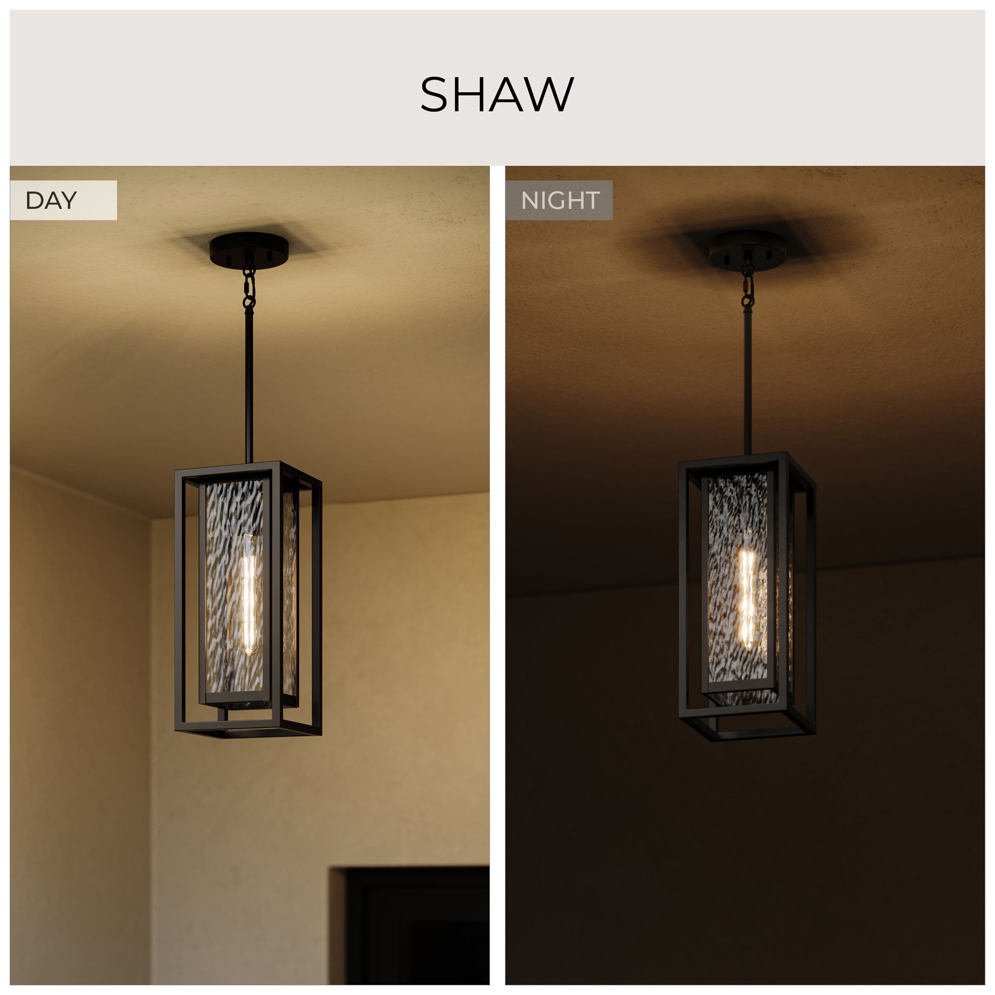 Shaw 17 Inch 1 Light Outdoor Pendant with Clear Glass