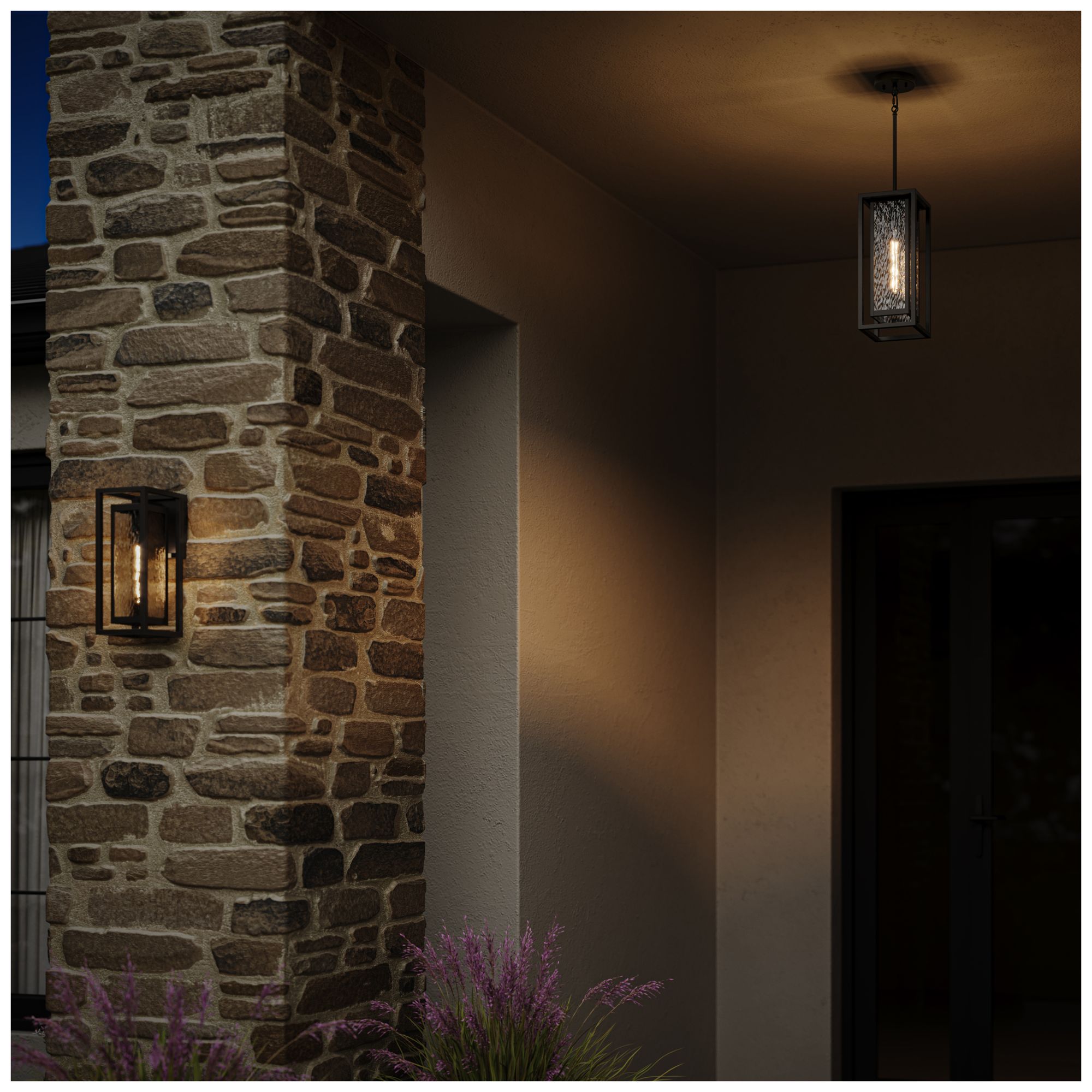 Shaw 17 Inch 1 Light Outdoor Pendant with Clear Glass