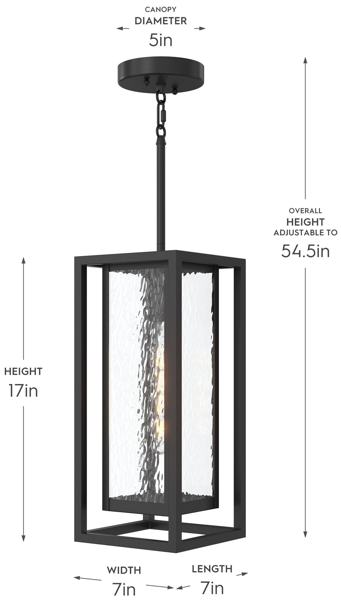 Image 6 Shaw 17 Inch 1 Light Outdoor Pendant with Clear Glass more views