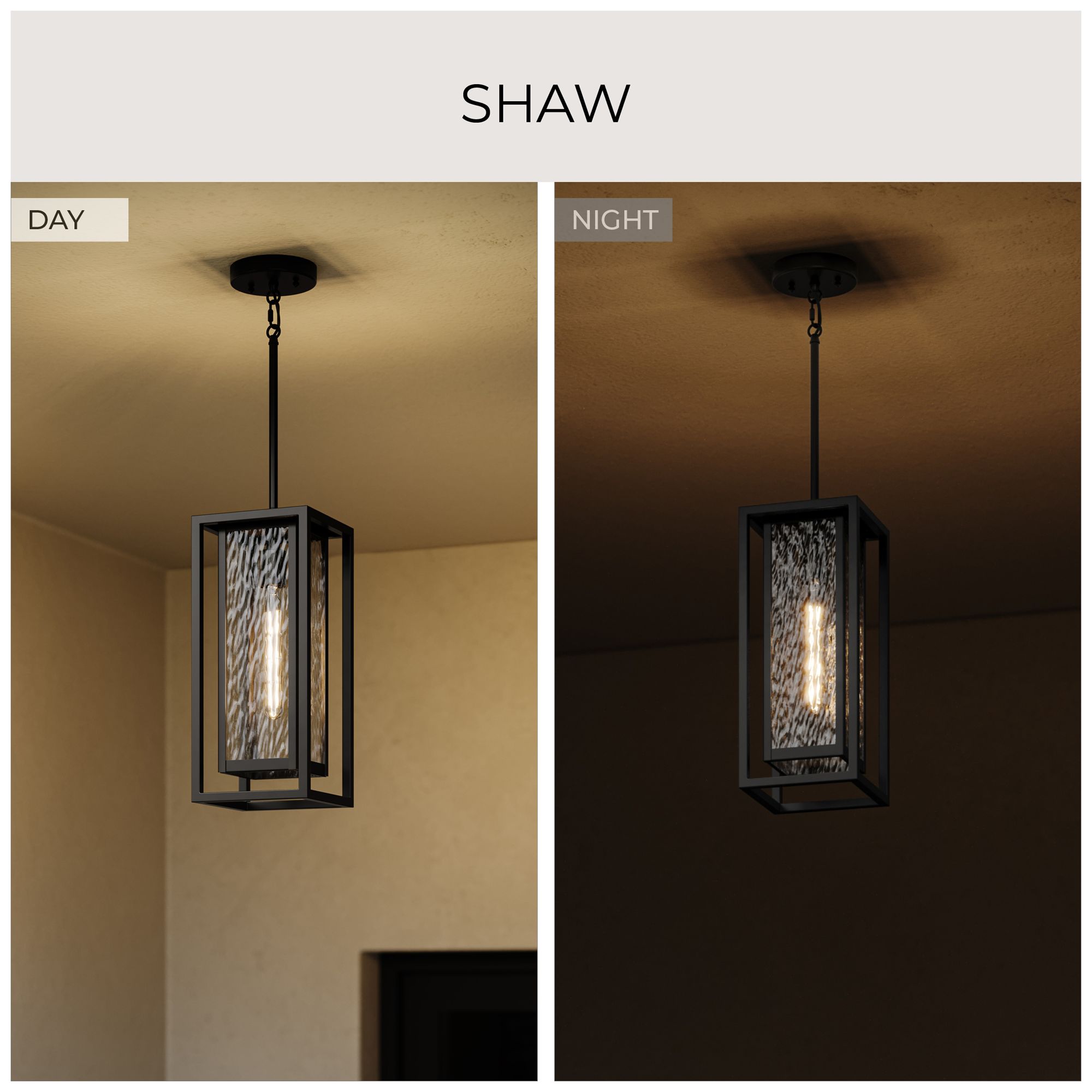Shaw 17 Inch 1 Light Outdoor Pendant with Clear Glass