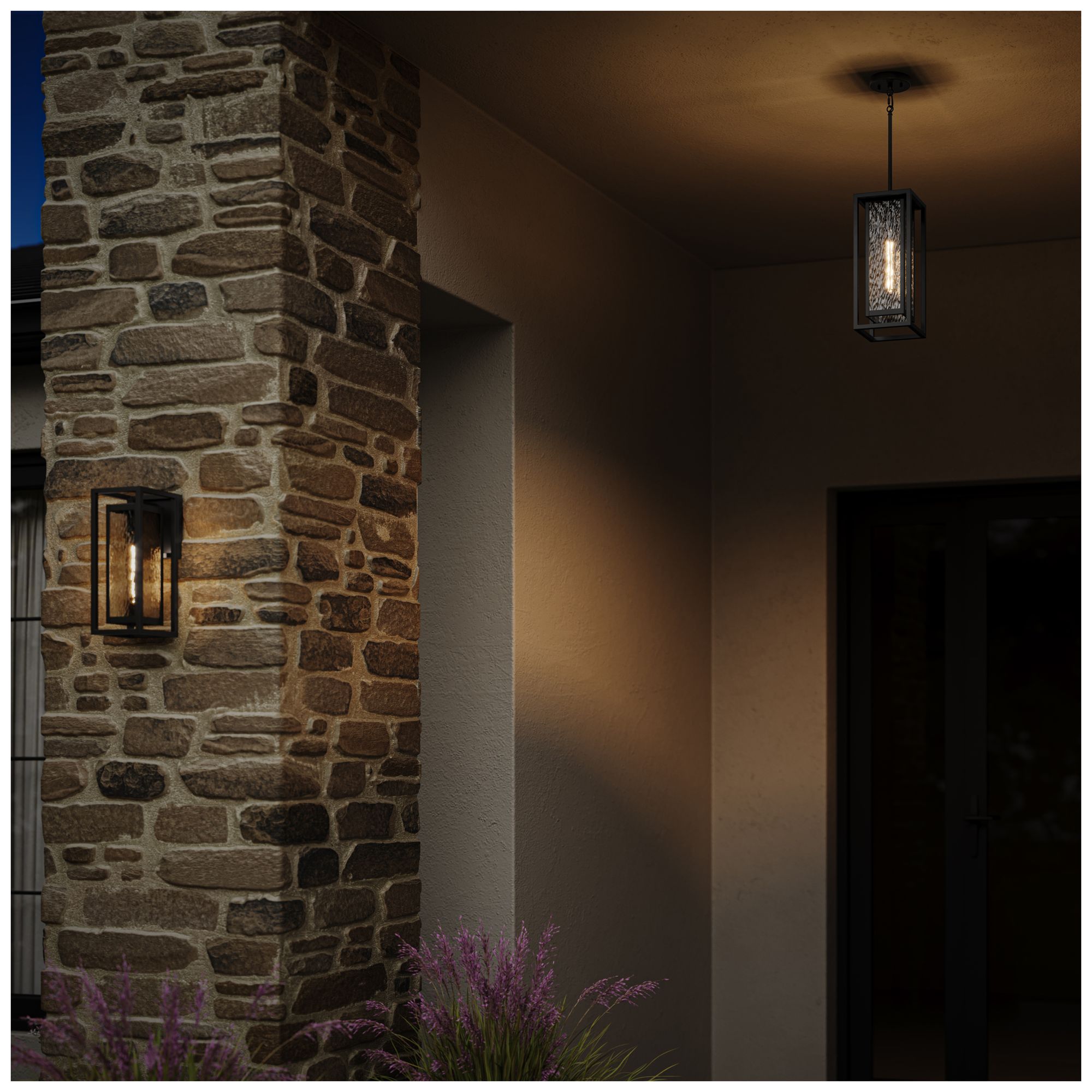 Shaw 17 Inch 1 Light Outdoor Pendant with Clear Glass