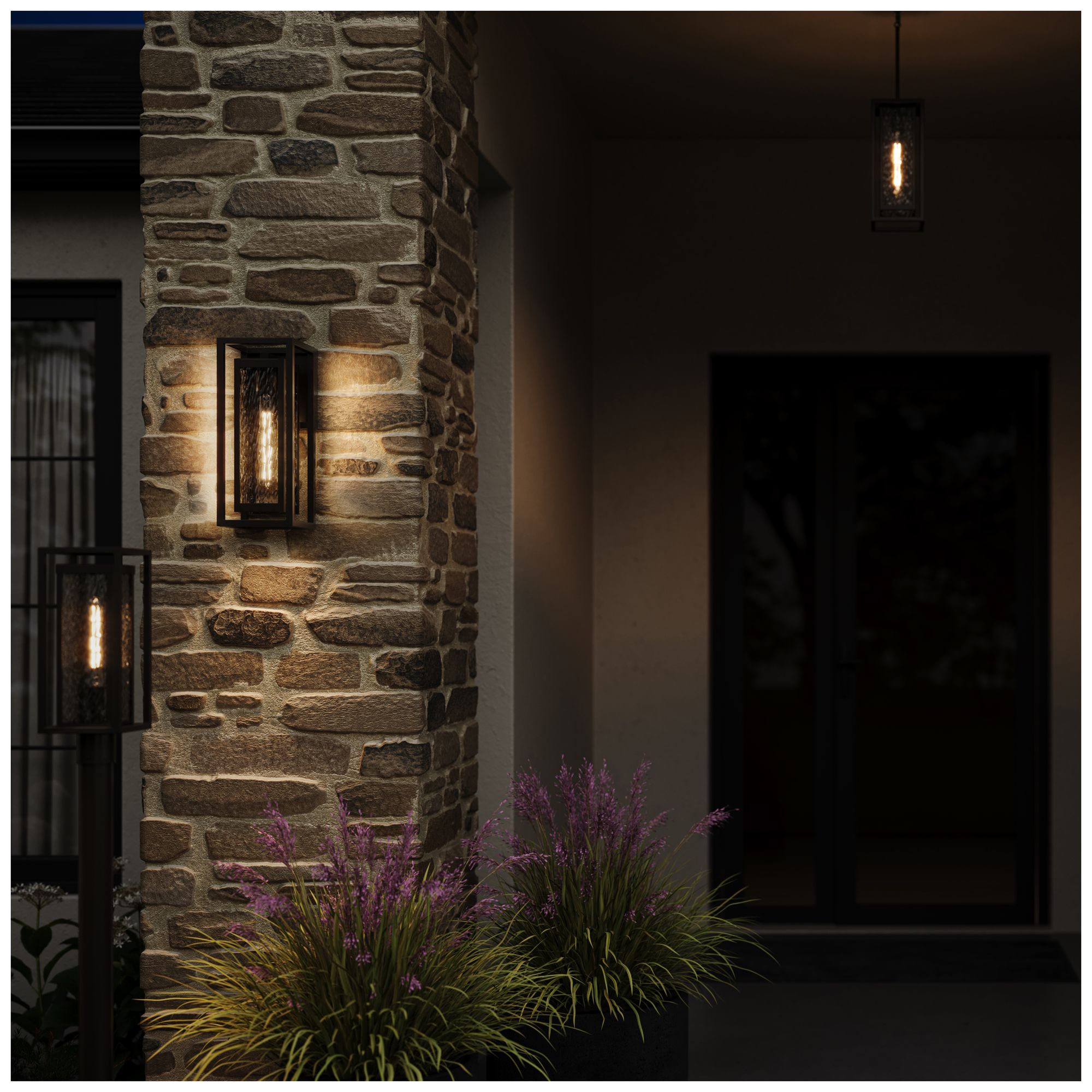 Image 4 Shaw 19.5 inch 1 Light Outdoor Wall Light with Clear Glass more views