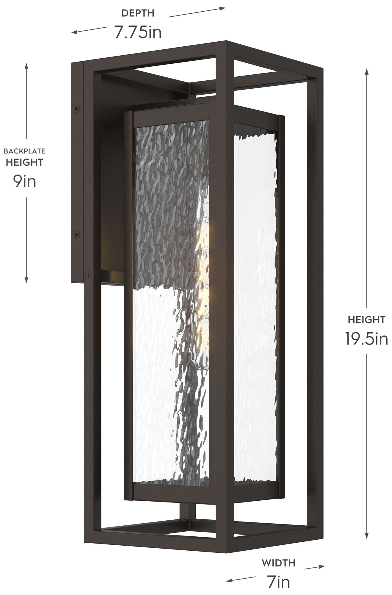 Image 5 Shaw 19.5 inch 1 Light Outdoor Wall Light with Clear Glass more views